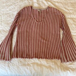 Sweater red/tan stripe